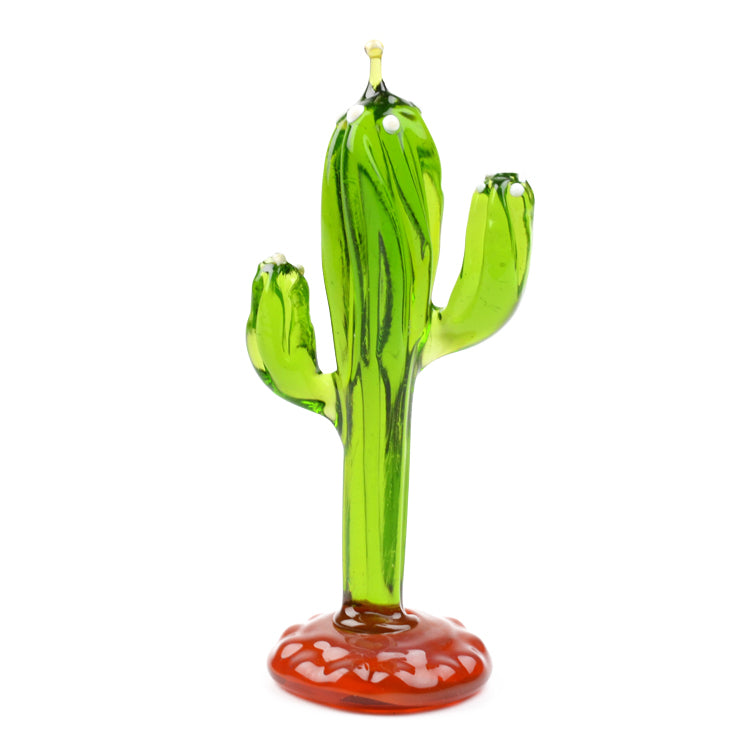 Tall Glass Saguaro Cactus Figurine