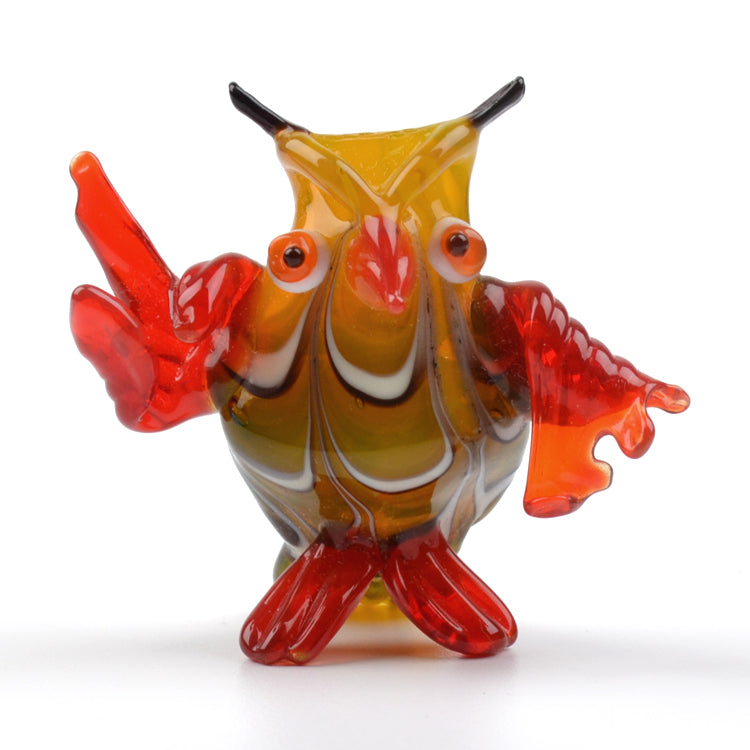 Teaching Owl Glass Figurine