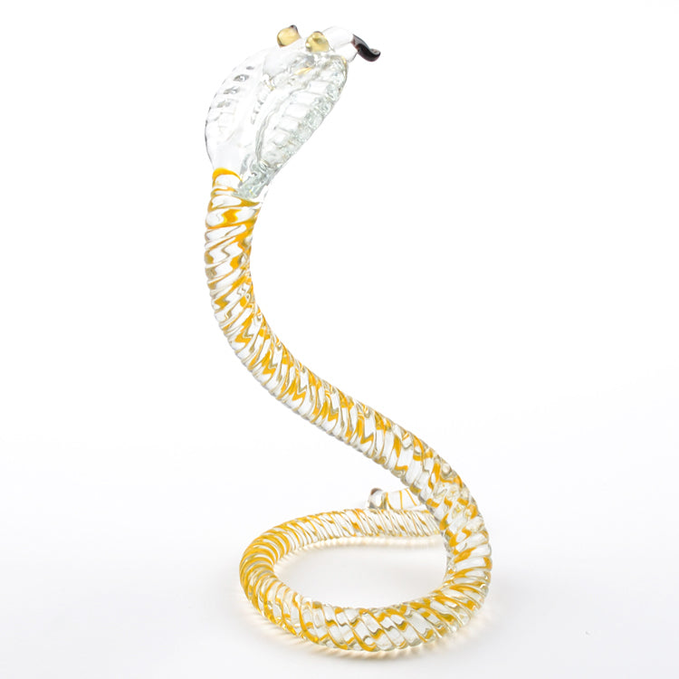Spiral Cobra Glass Figurine