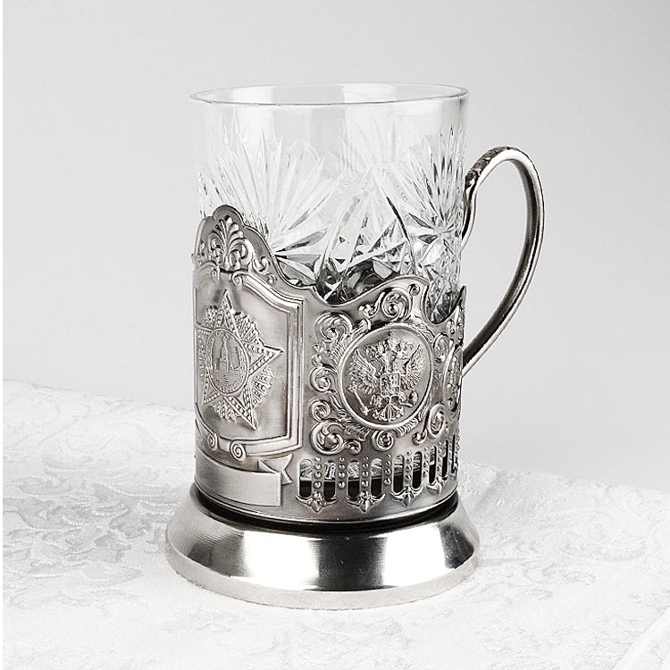 Russian Order of Victory Tea Glass Holder Set
