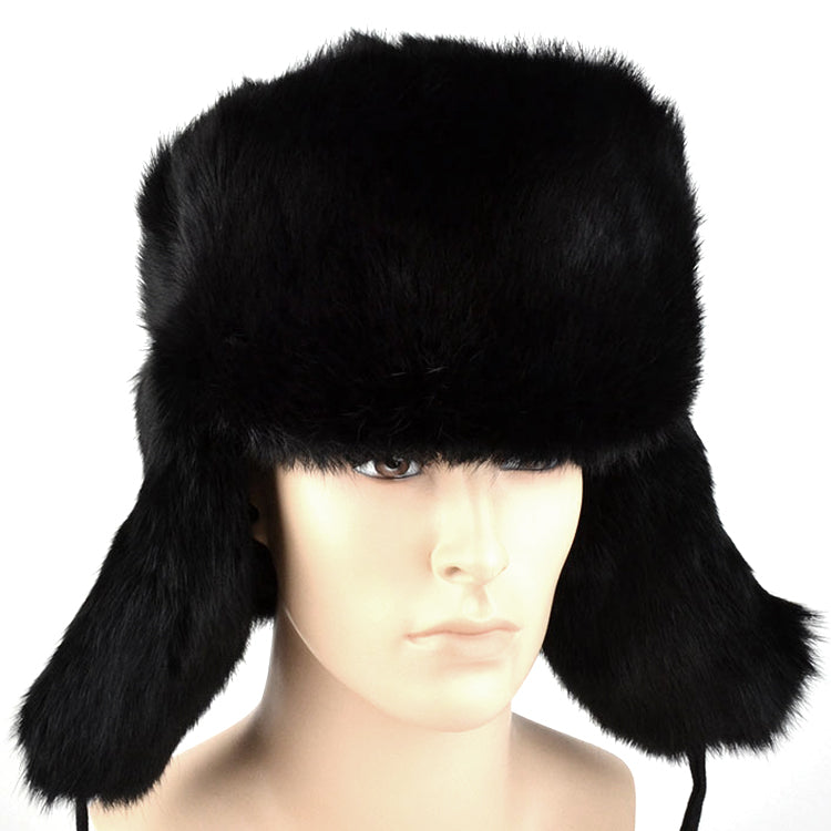 Real Hare-Rabbit Fur Russian Hat Shapka