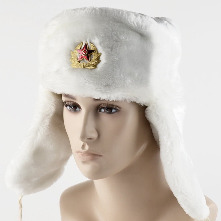 Russian Ha White Russian Shapka Ushanka Hat – The Russian Store