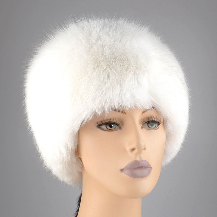 Classic White Polar Fox Hat