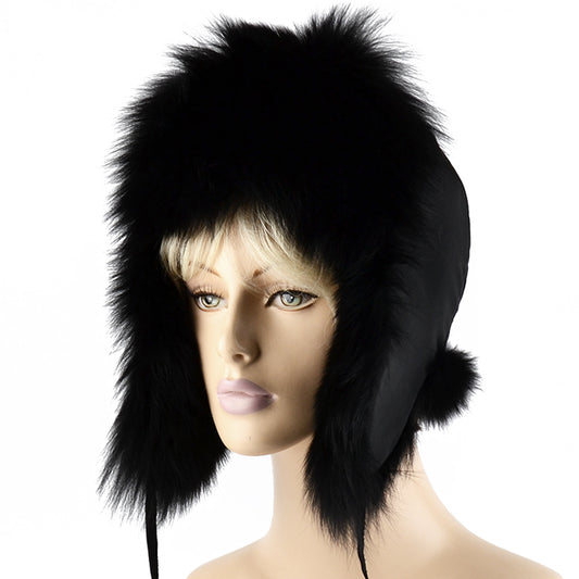 Women's Genuine Fox Fur Aviator Hat