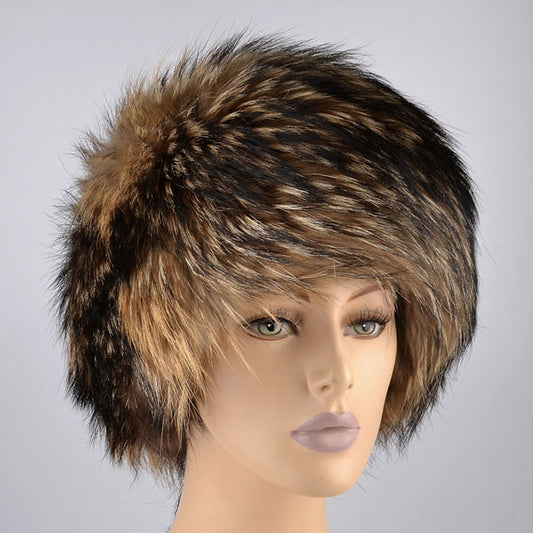Exquisite Raccoon Woman's Fur Hat