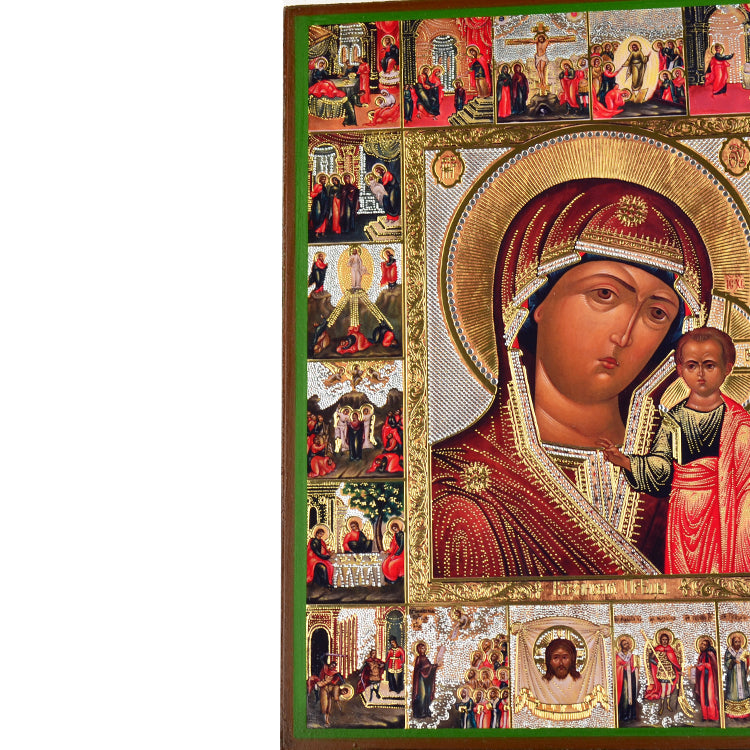 Life of Kazan Virgin Mary and Jesus Icon