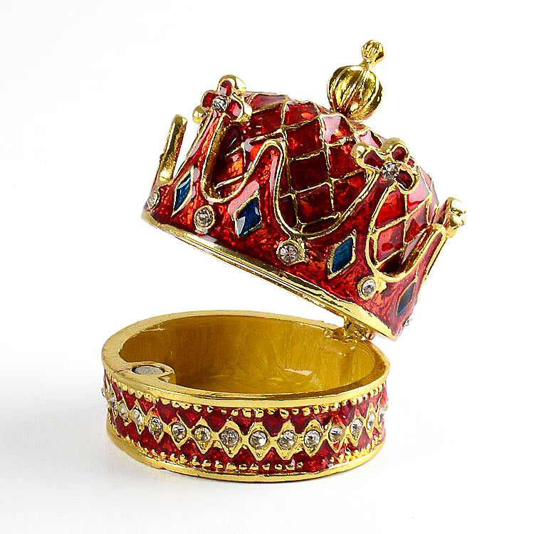 Royal Red Crown Trinket Box