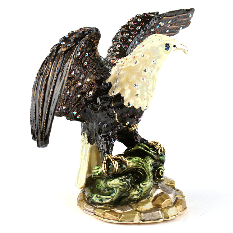 Large American Bald Eagle Trinket Box