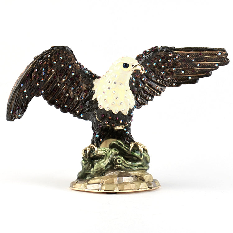 Large American Bald Eagle Trinket Box