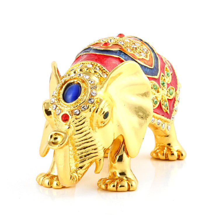 Golden Indian Elephant Trinket Box