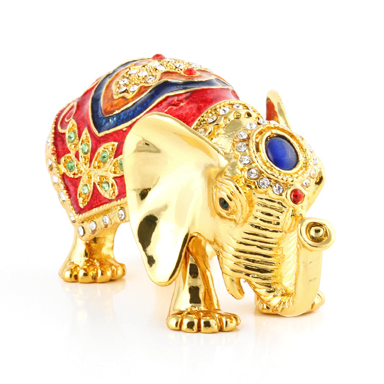 Golden Indian Elephant Trinket Box