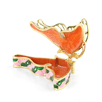 Green Butterfly Trinket Box