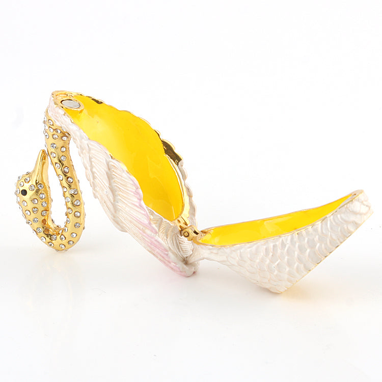 Bejeweled Swan Trinket Box