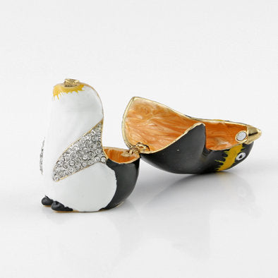 Funny Penguin Hinged Trinket Box