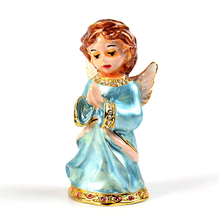 Praying Baby Angel Trinket Box