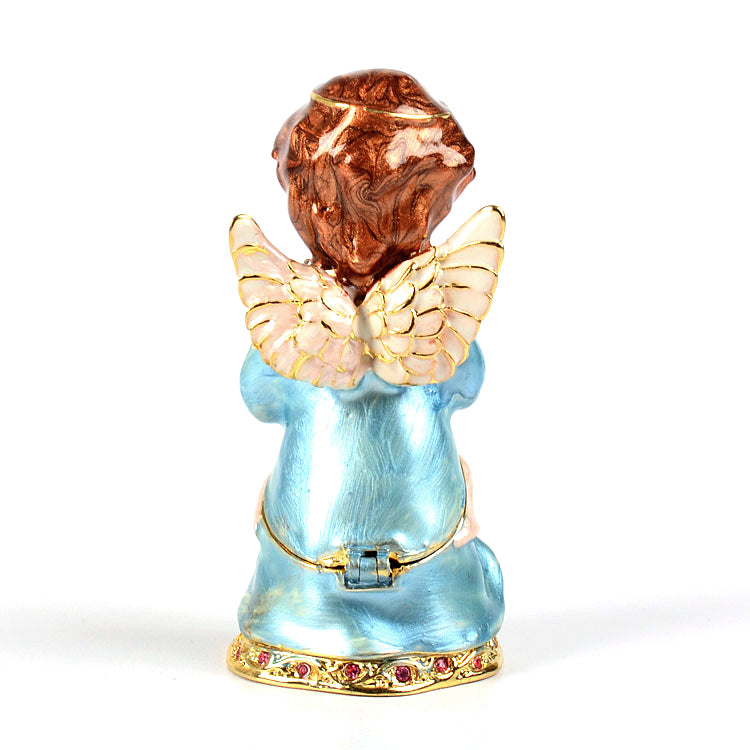 Praying Baby Angel Trinket Box