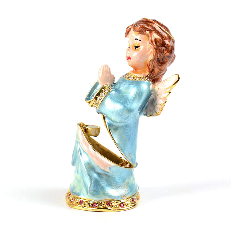 Praying Baby Angel Trinket Box