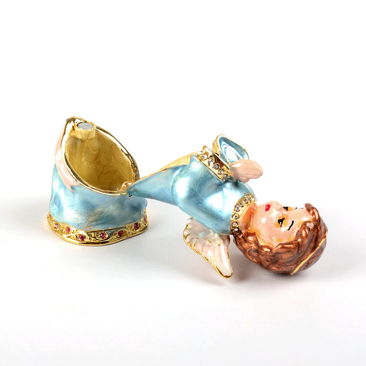 Praying Baby Angel Trinket Box