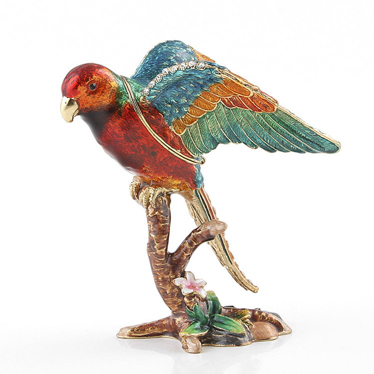 Colorful Parrot Trinket Box