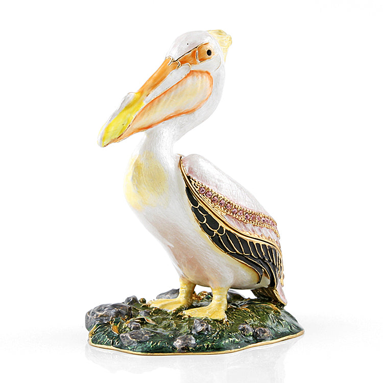 Jeweled Pelican Trinket Box