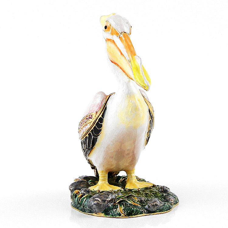 Jeweled Pelican Trinket Box