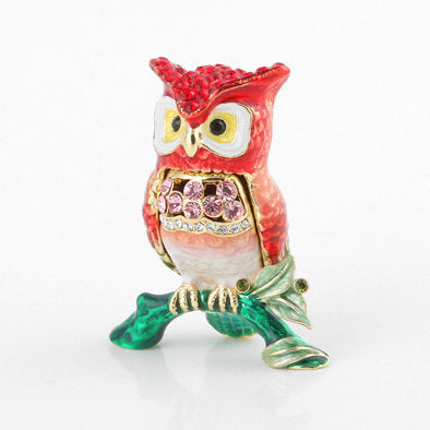 Red Owl Trinket Box