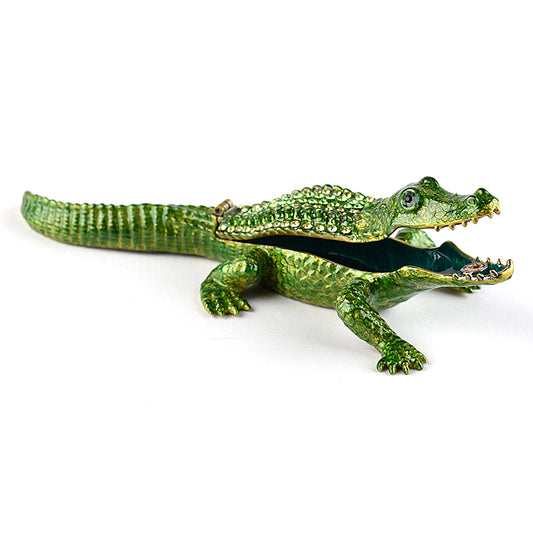 Green Alligator Trinket Box