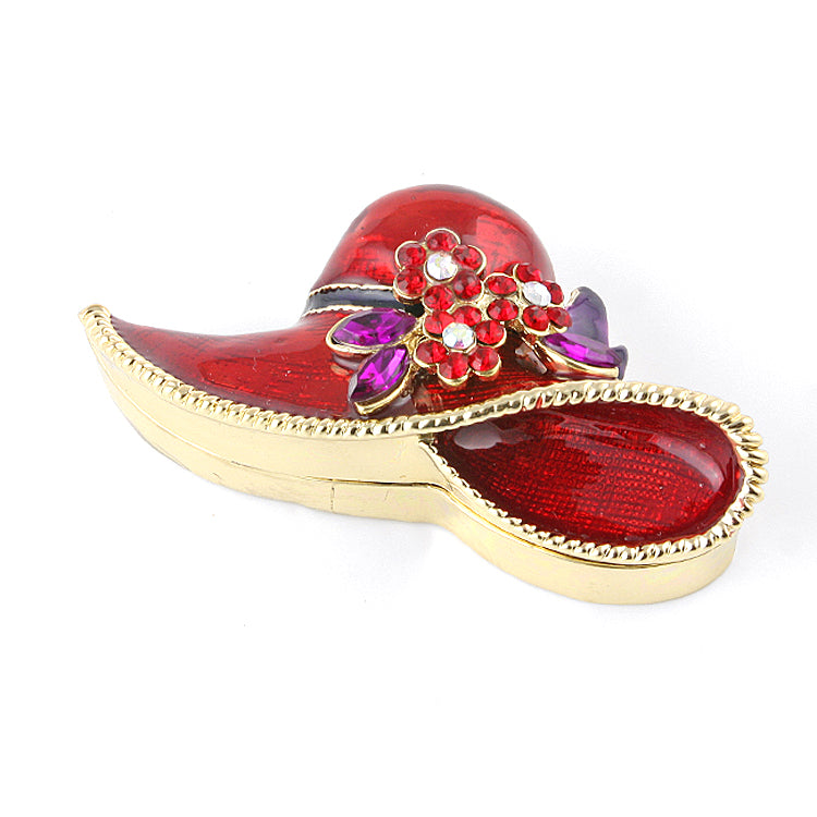 Jeweled Red Hat Trinket Box