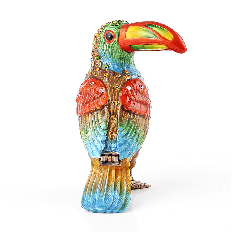 Colorful Toucan Hinged Trinket Box