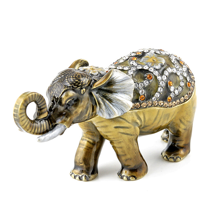 Jewelled Elephant Keepsake Box