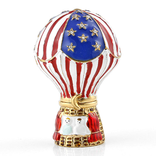 Red White and Blue Balloon Trinket Box