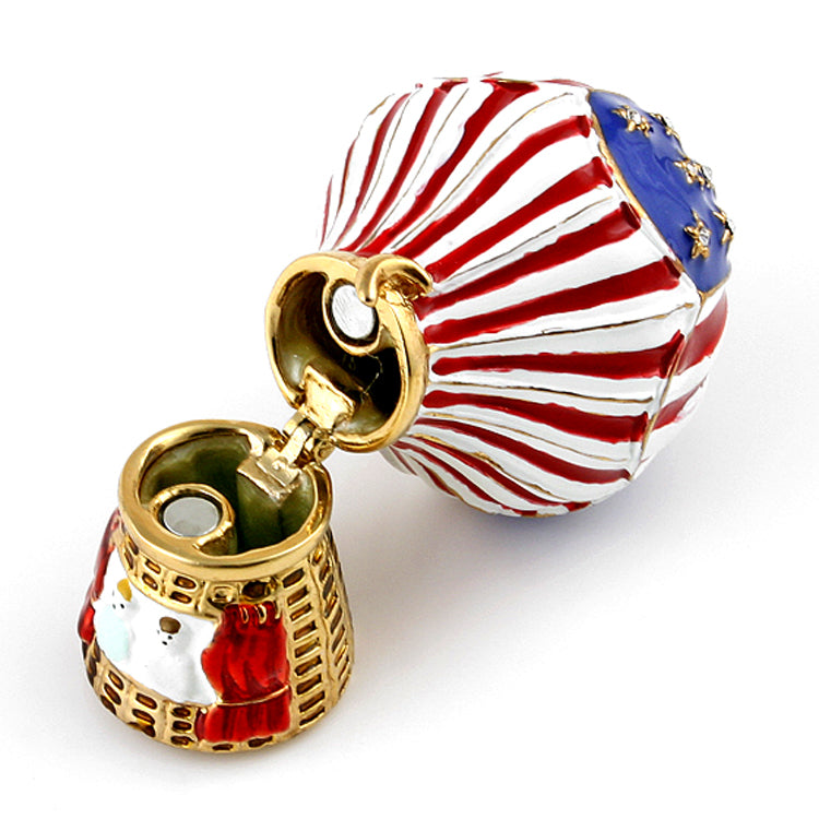 Red White and Blue Balloon Trinket Box
