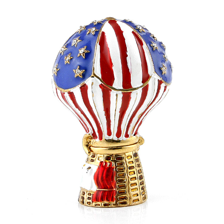 Red White and Blue Balloon Trinket Box