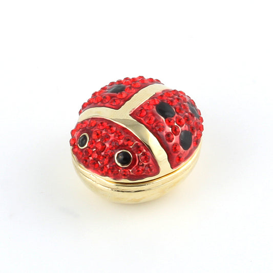 Jewel Encrusted Lady Bug Trinket Box