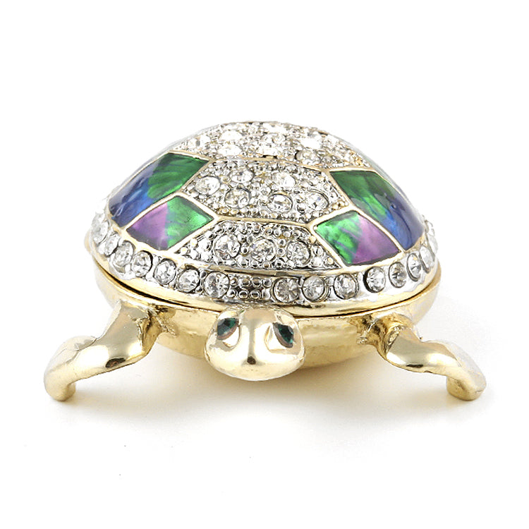 Blue and Green Bejewelled Tutle Box