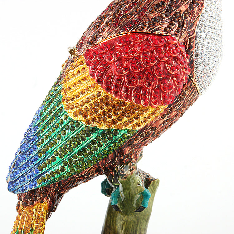 10.5" Tall Bejeweled Toucan Trinket Box