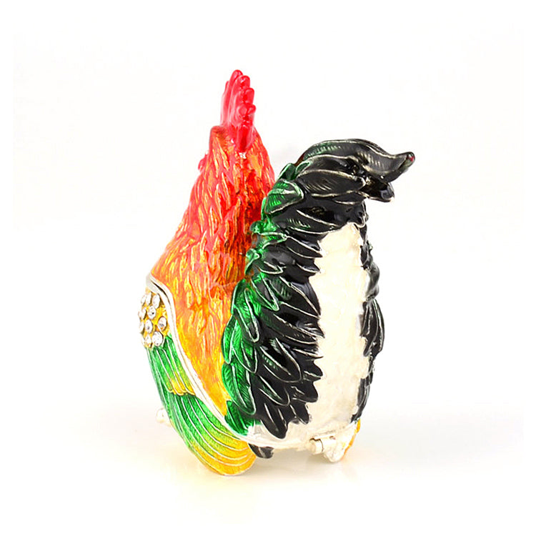 Striking Bright Rooster Keepsake Box