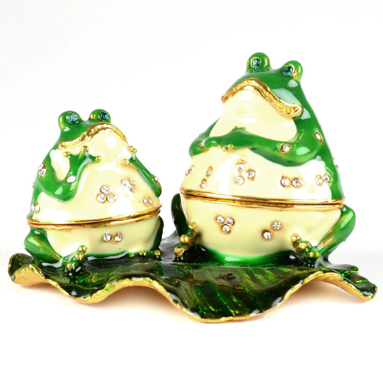 Two Funny Frogs Trinket Box