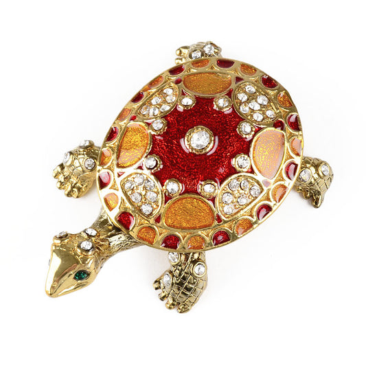 Red & Gold Turtle Trinket Box