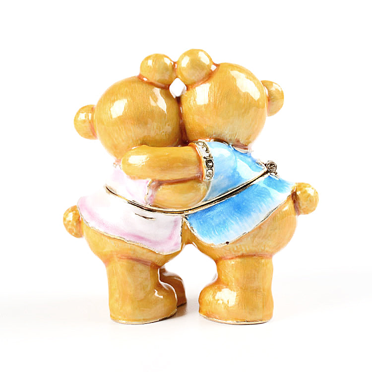 Hugging Teddy Bears Keepsake Box