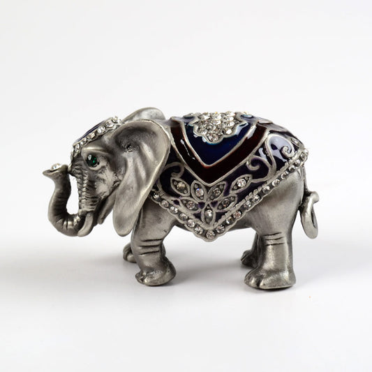 Gray Elephant with Crystals