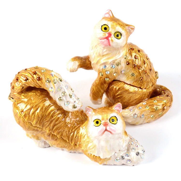 Persian Cat Duo Trinket Boxes