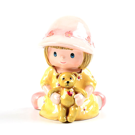 Little Girl with Teddy Bear Memories Box