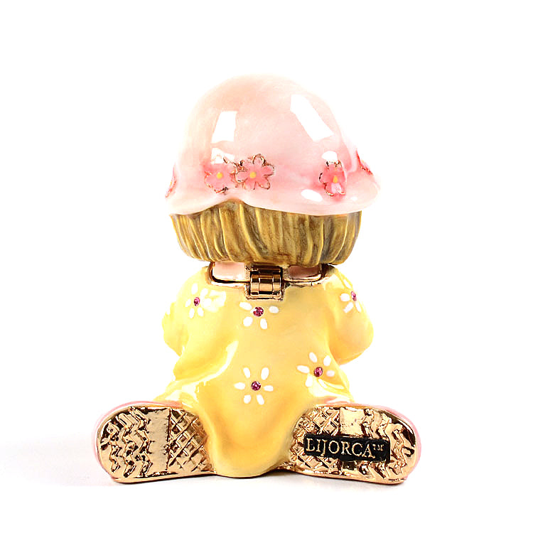 Little Girl with Teddy Bear Memories Box