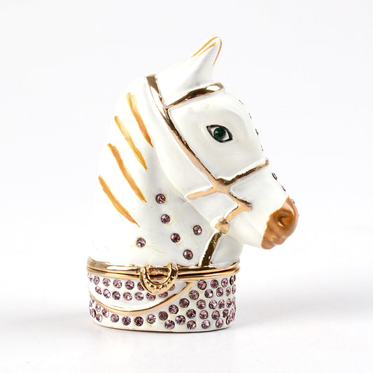 White Horse Head Trinket Box