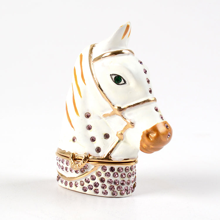 White Horse Head Trinket Box