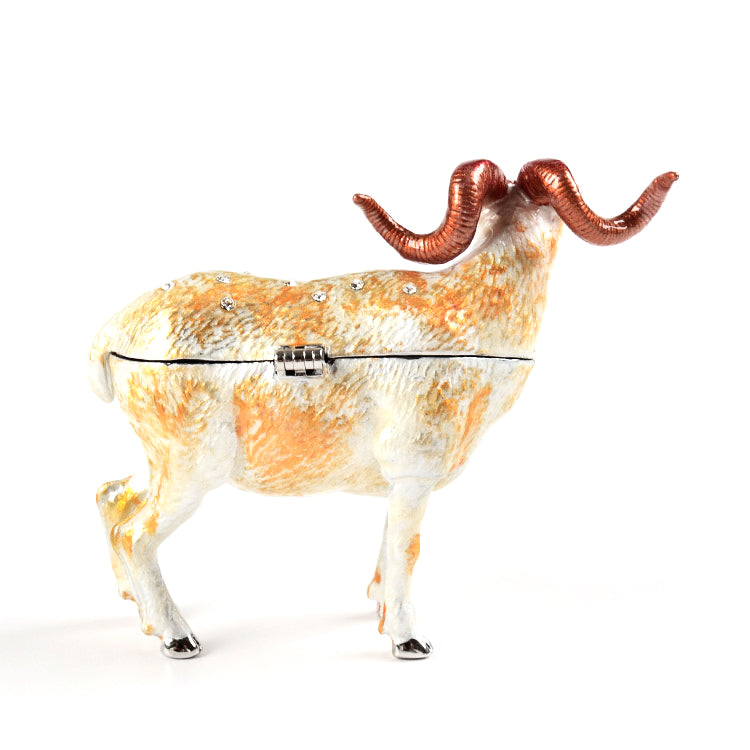Ram Figurine Trinket Box