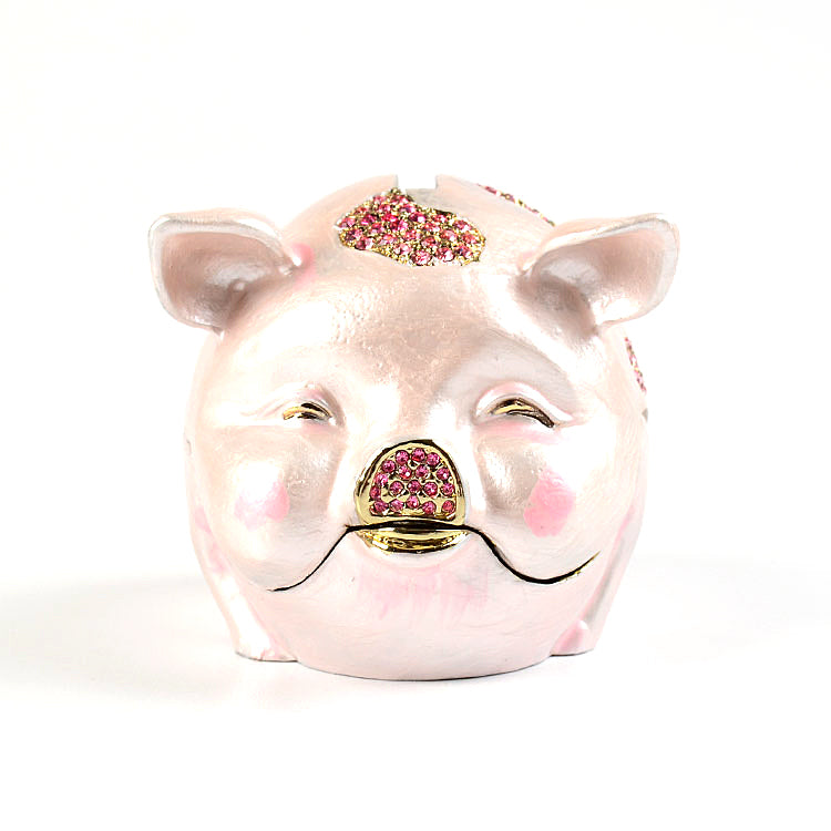 Chubby Piggy Bank Trinket Box