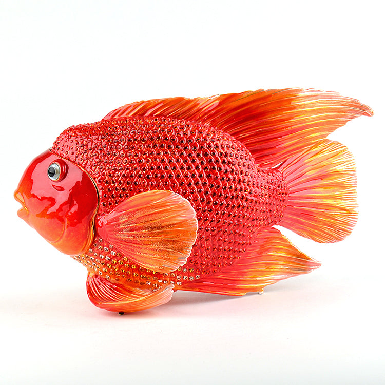 Giant Red Goldfish Trinket Box