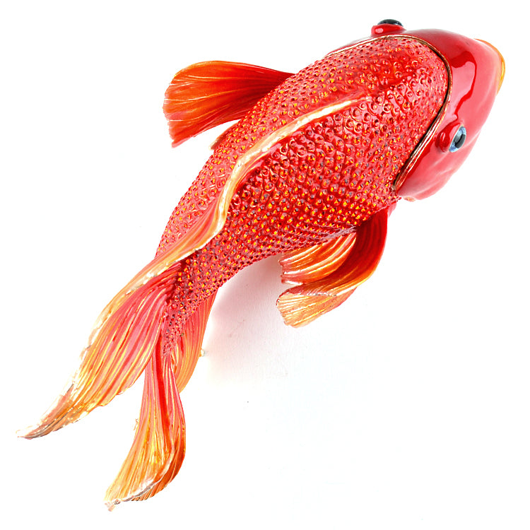 big gold fish box Giant Red Goldfish Trinket Box – The Russian Store